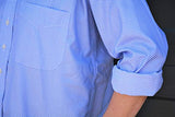 The Pillow Bar - Boyfriend Shirt - Blue Dot - Medium