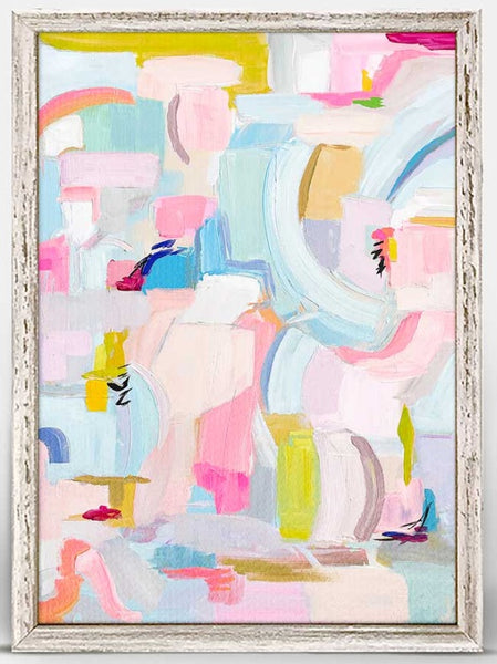 GreenBox - Framed Canvas 7" x 5" - Pink Daze