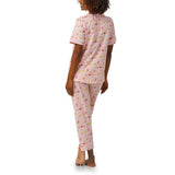 BedHead - S/S Stretch Jersey Cropped PJ Set - Pink Mixology - Small