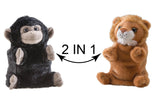 Wild Republic - Switch-A-Rooz - Reversible Plush - Gorilla & Lion