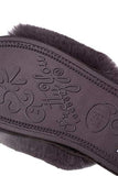 Pretty You London - Faux Fur Slide w/ Jewel & Bow Slipper - Smoke - Small