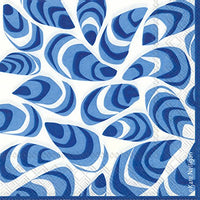 Boston International - 3-Ply 5" Cocktail Napkins - Blue/White