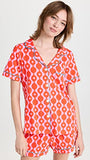 BedHead - Stretch Short Sleeve Shorty PJ Set - GoGo Geo - X-Small