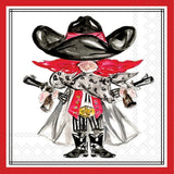 Boston International - 3-Ply 5" Cocktail Napkins 20 Count - Hometown Pride/ Red Raider