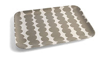 Bobs Your Uncle - Melamine Serving Trays Set of 2 - Orange Flowers & Brown Dots
