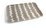 Bobs Your Uncle - Melamine Serving Trays Set of 2 - Orange Flowers & Brown Dots