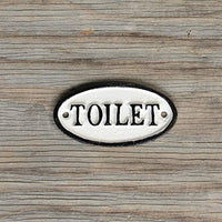 HomArt - Cast Iron Sign - Toilet - Black