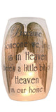 Stony Creek - Frosted Glass - 7" Lighted Vase - Bereavement Silver