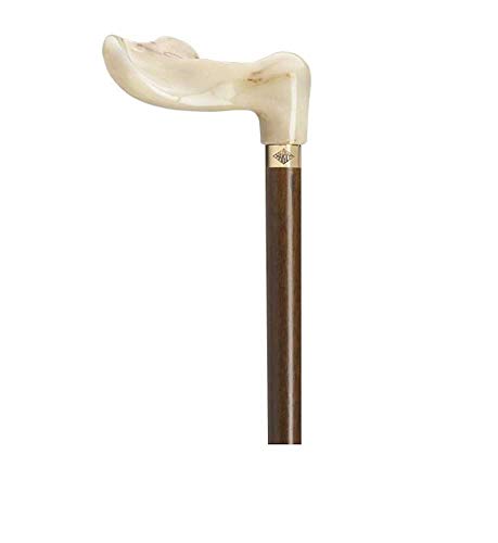 Harvy White Marbleized Palm Grip Cane