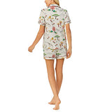 BedHead - Stretch Short Sleeve Shorty PJ Set - Safari - Small