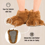 Lazy One Brown Bear Paw Super Soft Slippers Adult & Kids House Shoes