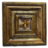 Museum Bees - Square Gilt Frame w/ Napoleonic Bee on Mother of Pearl - 3.5"