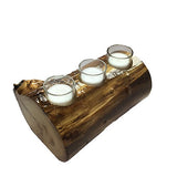 Original Aspen - Hand-Carved Log Candle Holder - 11"