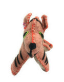 Twoolies - Stuffed Colorful Wool Animal - Tiger - Small - 5" Long