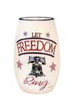 Stony Creek - 5.25" Frosted Glass USB Lighted Vase - Independence Day