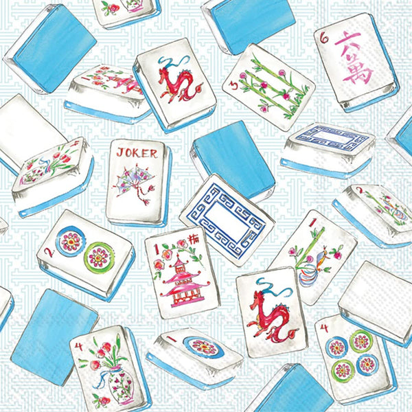 Boston International - 3-Ply 5" Cocktail Napkins 20 Count - Mahjong