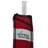Drinking Straws.Glass - Glass Straw Set - 9.5mm x 8" - Red Case