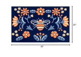 Jellybean Olivia's Home Decorative Spring Bees On Navy Accent Rug - 22" W x 32" L