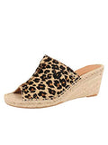 Patricia Green - Peep-Toe Espadrille - Shen - Leopard Haircalf - Size 7