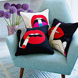 Jonathan Adler - Throw Pillow - Lips Full Dose