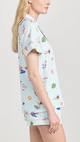 BedHead - S/S Shorty Stretch Jersey PJ Set - Beach Day - Medium