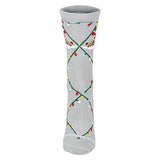 Wheel House Designs Socks - Christmas Dog on Gray - 9-11