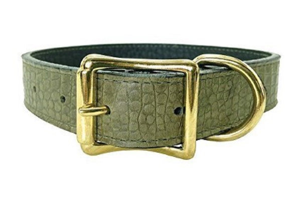 Auburn Leathercraft Savannah Collar 1/2" x 10" LIZARD OLIVE