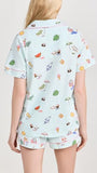 BedHead - S/S Shorty Stretch Jersey PJ Set - Beach Day - Large