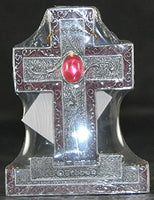 Encore - Free Standing Silver Cross with Gemstone - Pink - October