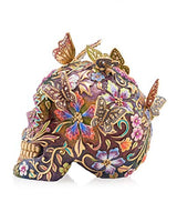 Jay Strongwater - Frida Skull with Butterflies Figurine