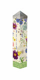 Studio M Summer Flowers Art Pole Outdoor Decorative Garden Post, Made in USA, 20 Inches Tall