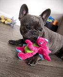 GoDog - Chew Guard Dog Plush Toy  - Small Magenta Dragon