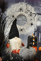 Boston International - Large Fabric Pumpkin - Black & White Hound's-tooth