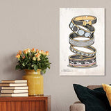 Oliver Gal - 16" x 24" Canvas Art - Arm Candy Noir