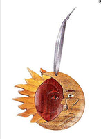 The Handcrafted - Double Side Wood Intarsia Ornament - Eclipse