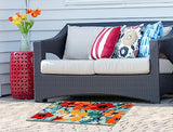 Olivia's Home - 32" x 22" Accent Rug - Wildflower Garden On Teal
