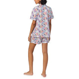 BedHead - S/S Cotton Poplin Shorty PJ Set - Fanfare - Large