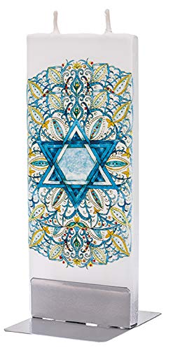 Flatyz - Twin Wick Flat Candle - Star Of David