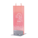 Flatyz - Twin Wick Flat Candle - White Sketched Angel on Peach