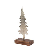 Boston International - Small Silver Spruce Christmas Tree on Wood Base