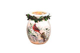 Stony Creek - 4" Lighted Vase w/Garland - Holly & Cardinals