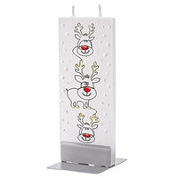 Flatyz - Twin Wick Flat Candle - Three Baby Reindeer