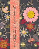 Studio M - 20" Art Pole - Floral Welcome
