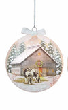 Stony Creek - 5" Glass Ornament - Winter Grazing at The Barn