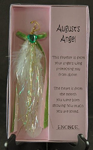 Encore - An Angel's Touch - Inspirational Gift  - Feather Charm - August