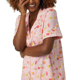 BedHead - S/S Stretch Jersey Cropped PJ Set - Pink Mixology - Small