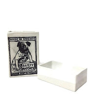 Candy Relics - Hand Made Porcelain Match Box - Dog