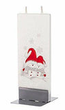 Flatyz - Twin Wick Flat Candle - Two Snowmen & Red Hats