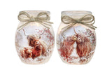 Stony Creek - 4" Glass USB Lighted Jar - Highland Pasture