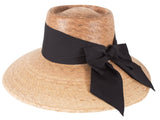 Tula Hats - Women's - Joliet Black Bow Palm Hat